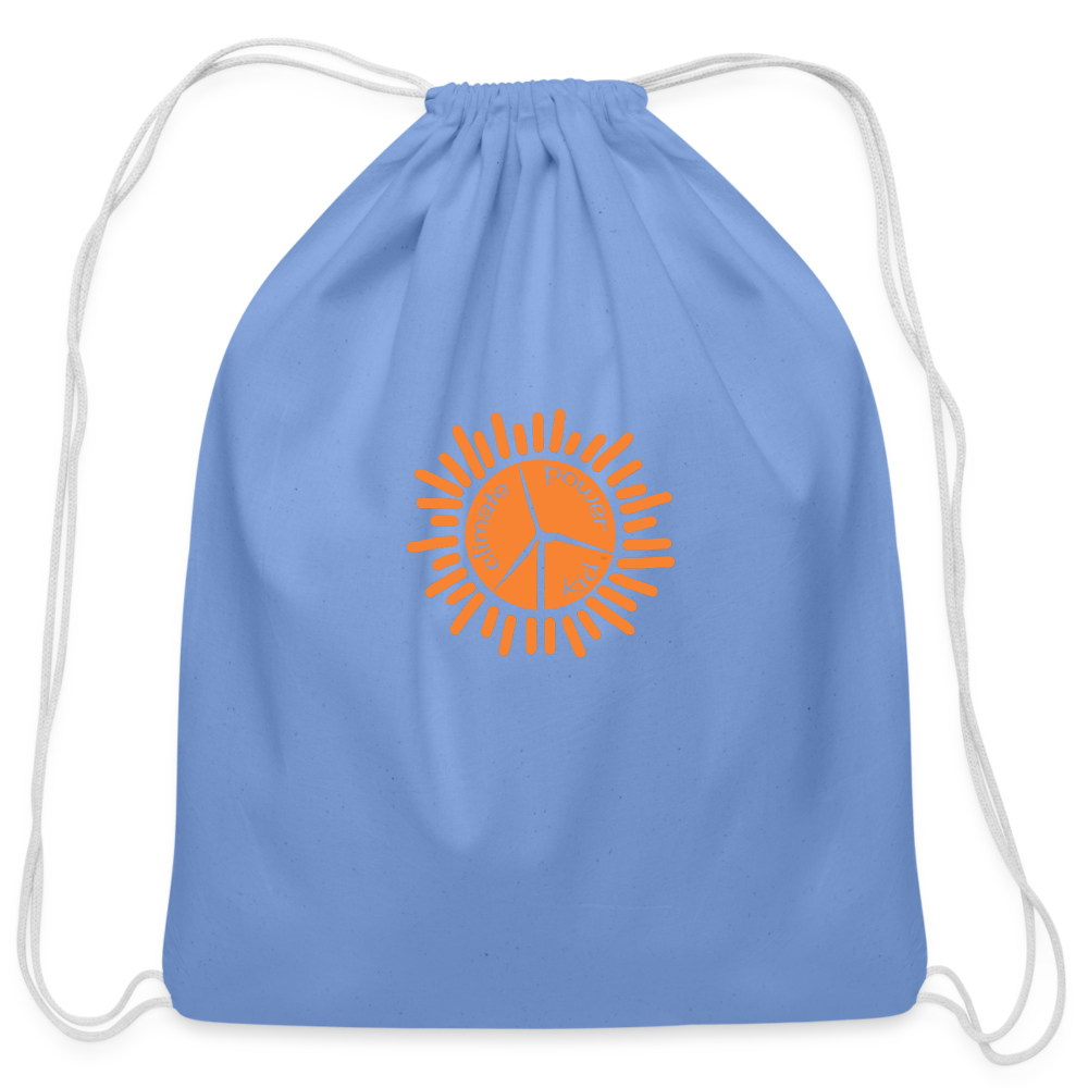 CPK Cotton Drawstring Bag - carolina blue