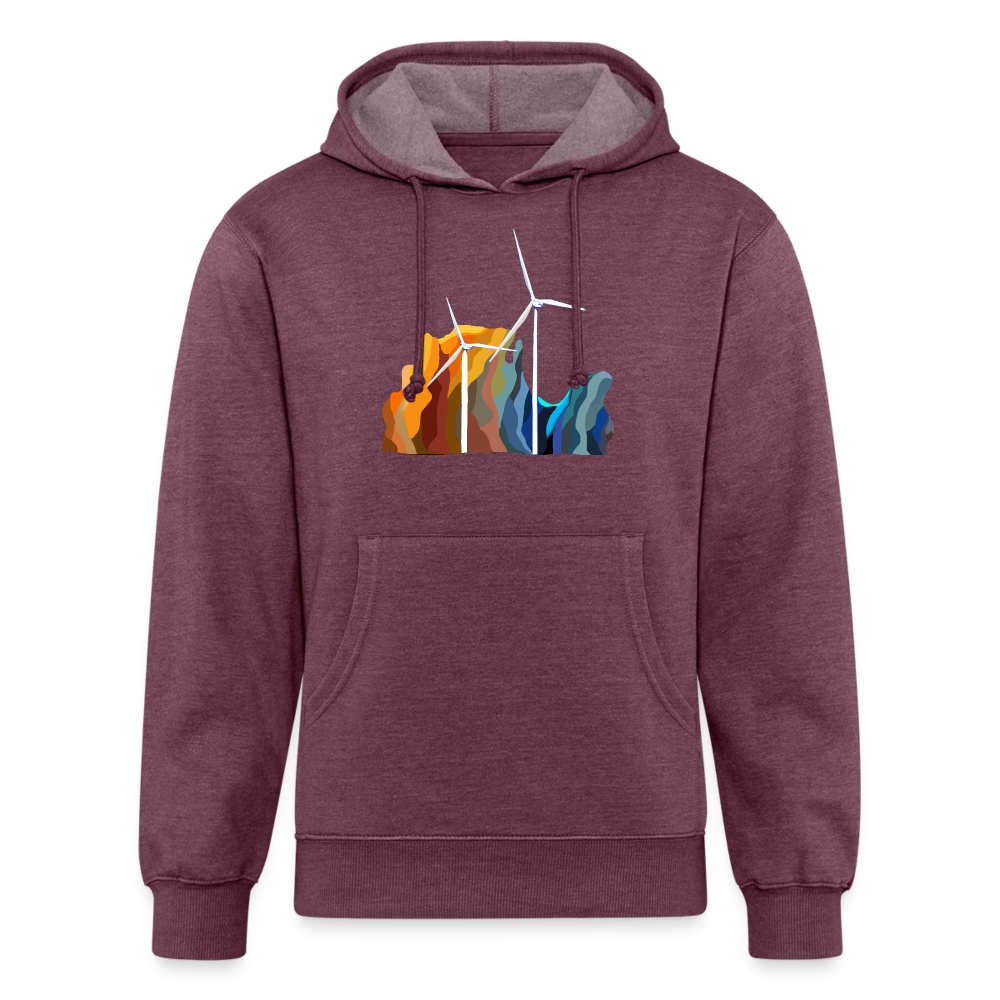 Wind Unisex Organic Hoodie - heather burgundy