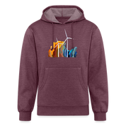 Wind Unisex Organic Hoodie - heather burgundy