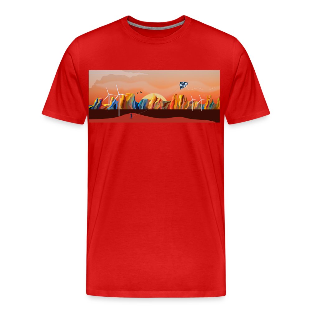 CPK Wind Men’s Premium Organic T-Shirt - red