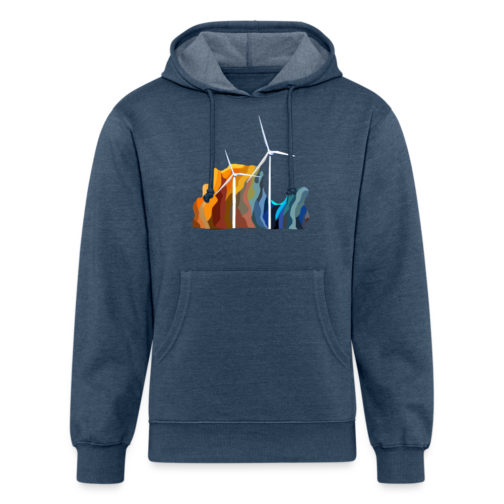 Wind Unisex Organic Hoodie - heather navy