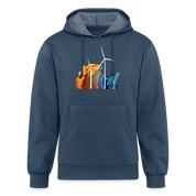 Wind Unisex Organic Hoodie - heather navy