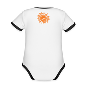Wind Organic Contrast Short Sleeve Baby Bodysuit - white/black