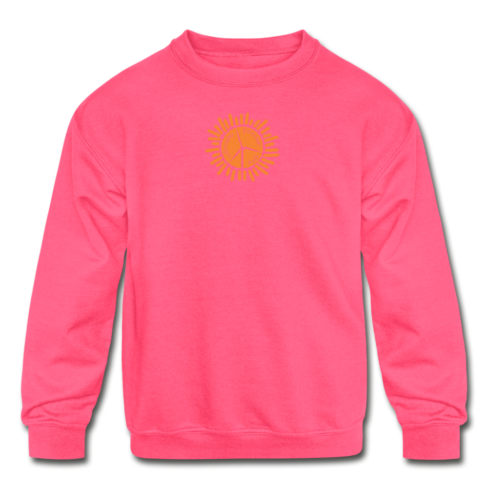 Kids' Crewneck Sweatshirt (SPOD) - neon pink
