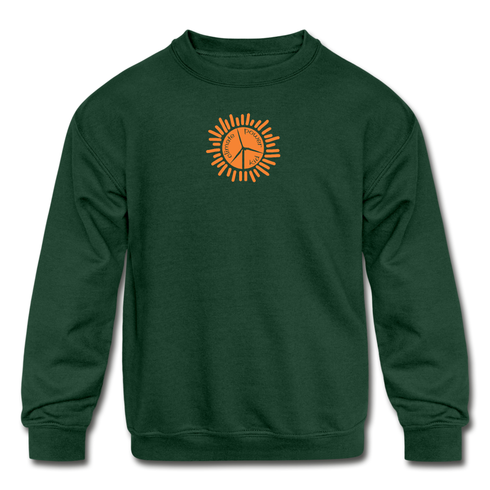 Kids' Crewneck Sweatshirt (SPOD) - forest green