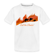 Kangaroo Fire Toddler Premium Organic T-Shirt - white
