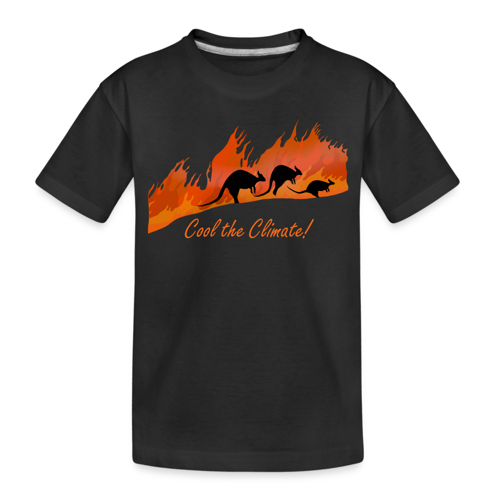 Kangaroo Fire Toddler Premium Organic T-Shirt - black