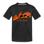 Kangaroo Fire Toddler Premium Organic T-Shirt - black