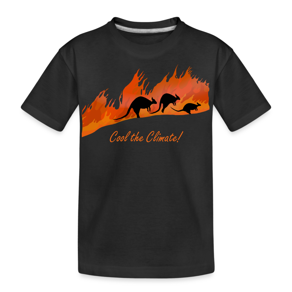 Kangaroo Fire Kid’s Premium Organic T-Shirt - black
