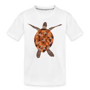 Turtle Brown Toddler Premium Organic T-Shirt - white