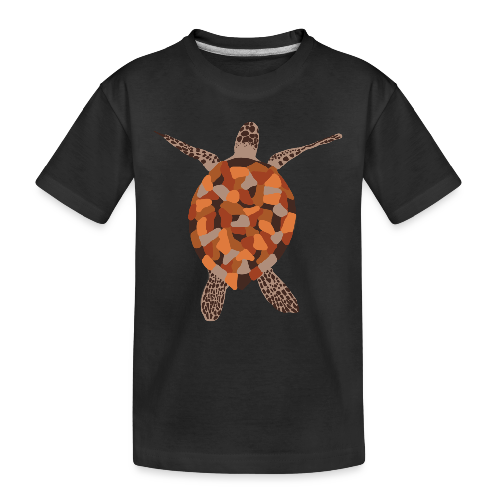 Turtle Brown Toddler Premium Organic T-Shirt - black