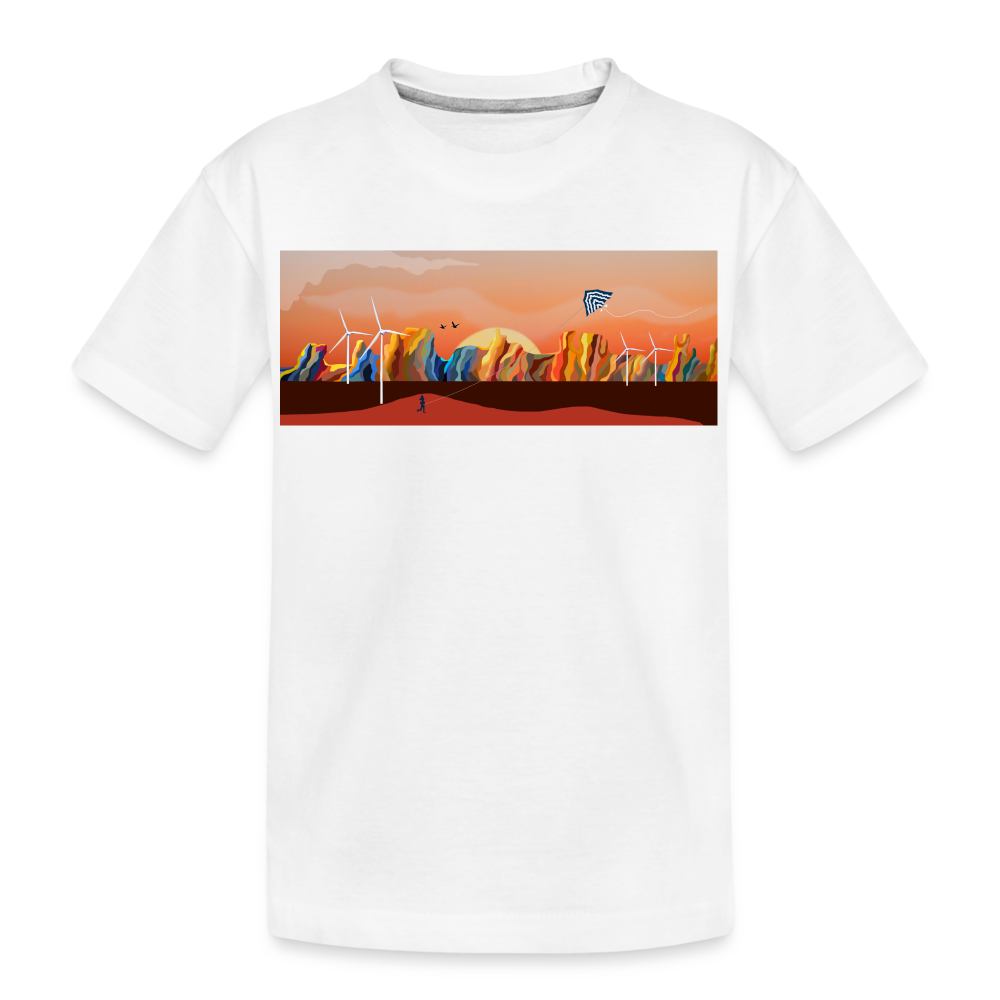 Wind Kite Kid’s Premium Organic T-Shirt - white