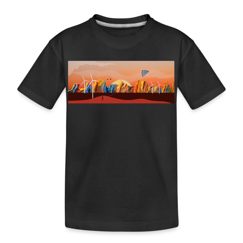 Wind Kite Kid’s Premium Organic T-Shirt - black