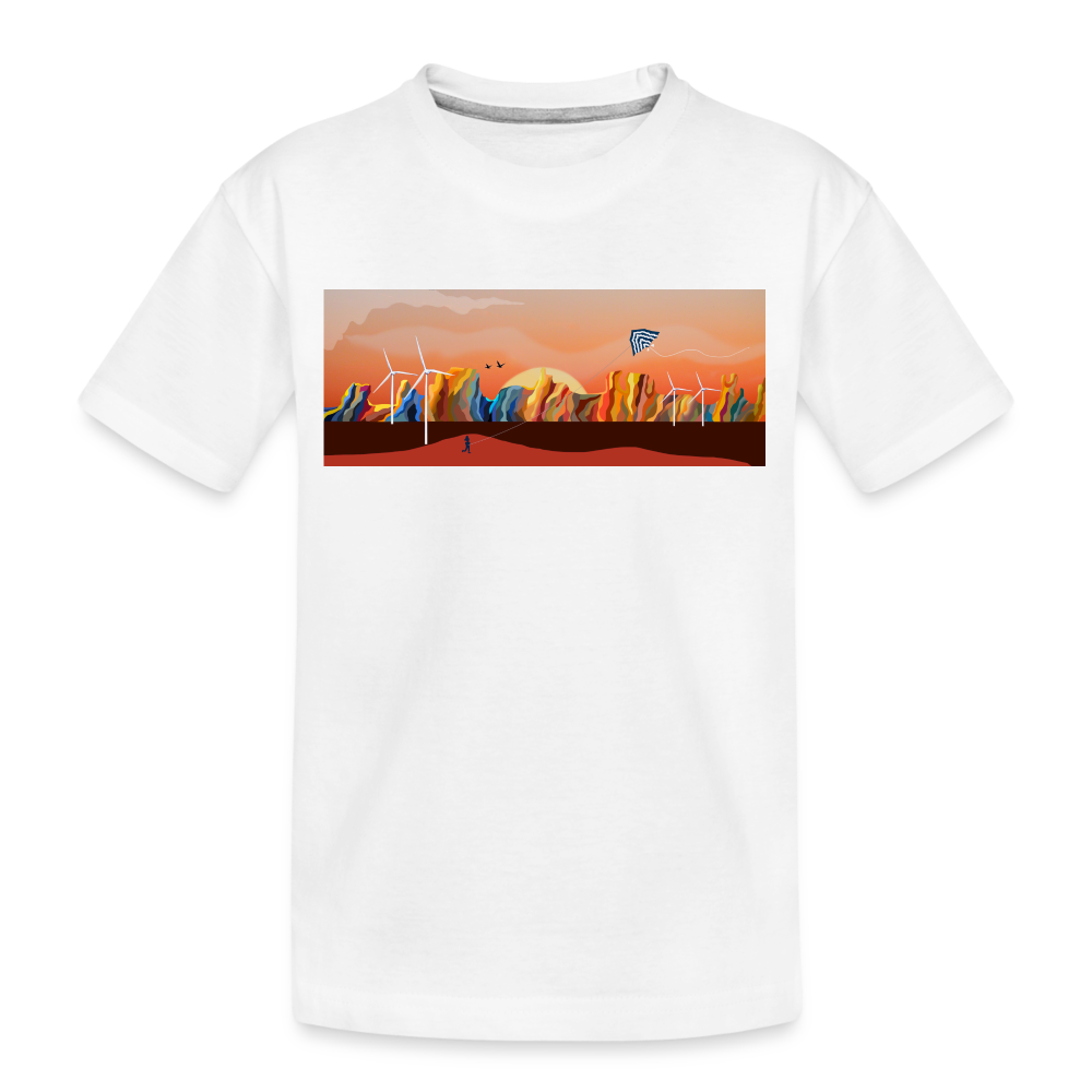 Wind Kite Toddler Premium Organic T-Shirt - white