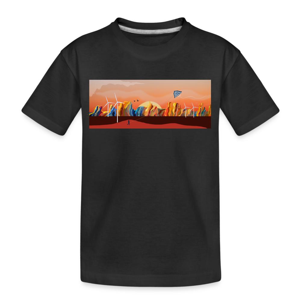 Wind Kite Toddler Premium Organic T-Shirt - black