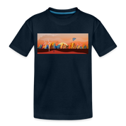 Wind Kite Toddler Premium Organic T-Shirt - deep navy