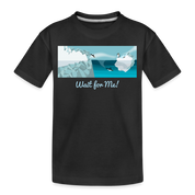 Penguin Swimming Toddler Premium Organic T-Shirt - black