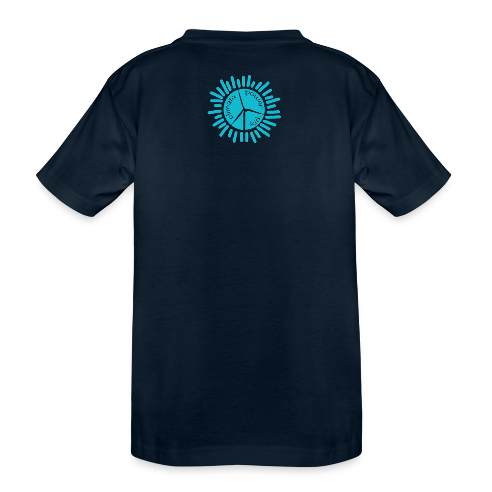 Penguin Swimming Toddler Premium Organic T-Shirt - deep navy