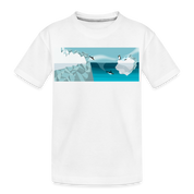 Penguin Swimming Kid’s Premium Organic T-Shirt - white
