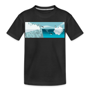 Penguin Swimming Kid’s Premium Organic T-Shirt - black