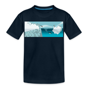 Penguin Swimming Kid’s Premium Organic T-Shirt - deep navy