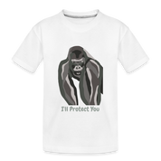 Gorilla Toddler Premium Organic T-Shirt - white