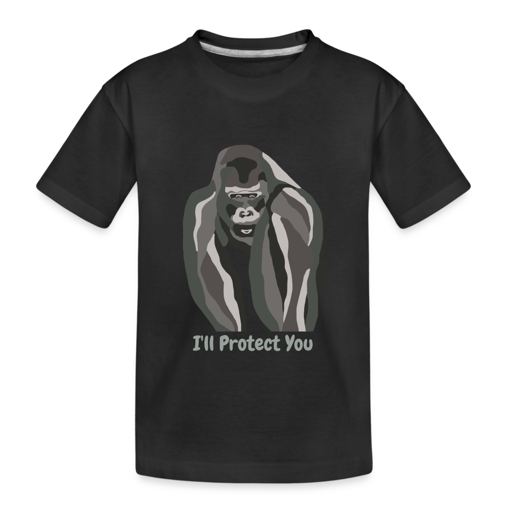 Gorilla Toddler Premium Organic T-Shirt - black
