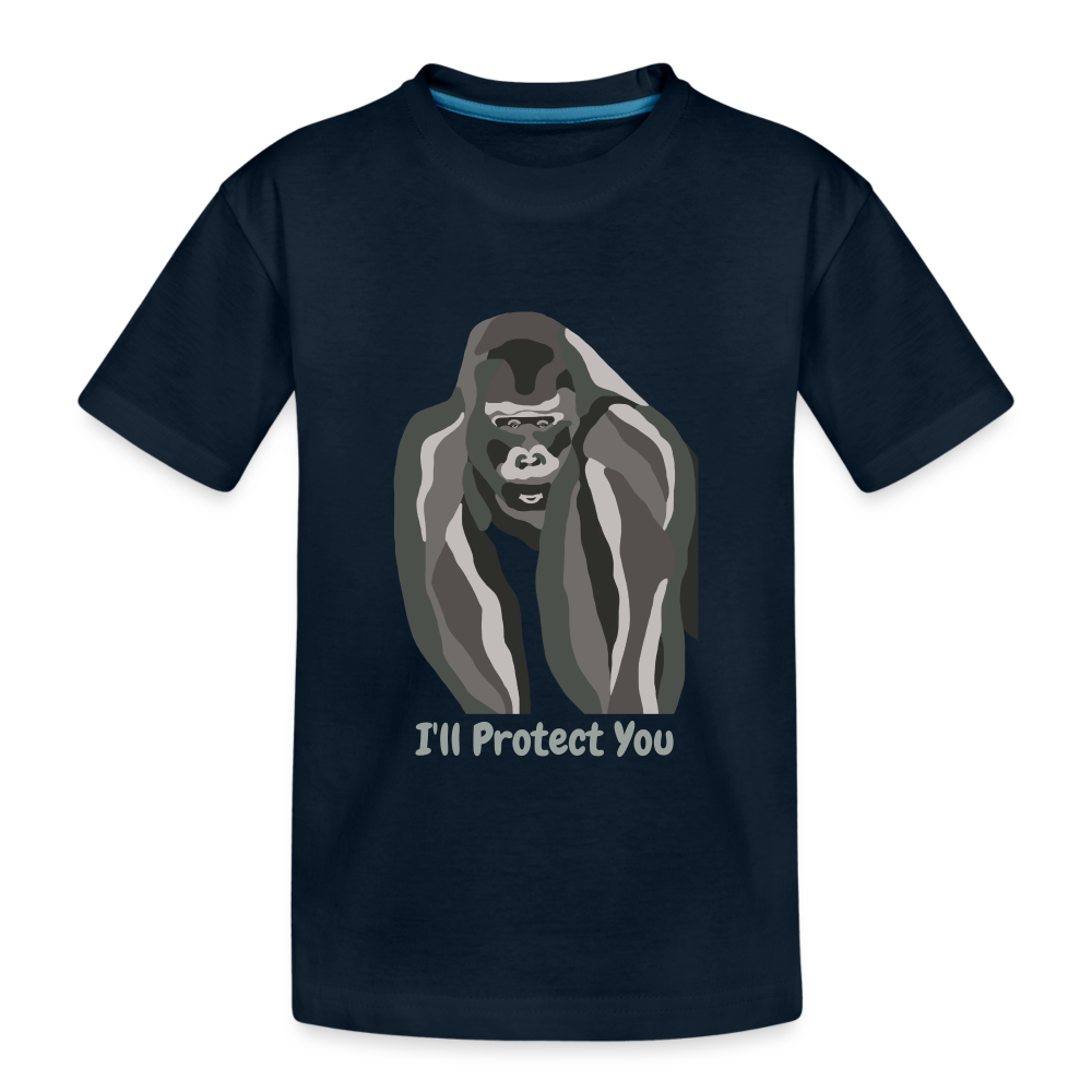 Gorilla Toddler Premium Organic T-Shirt - deep navy