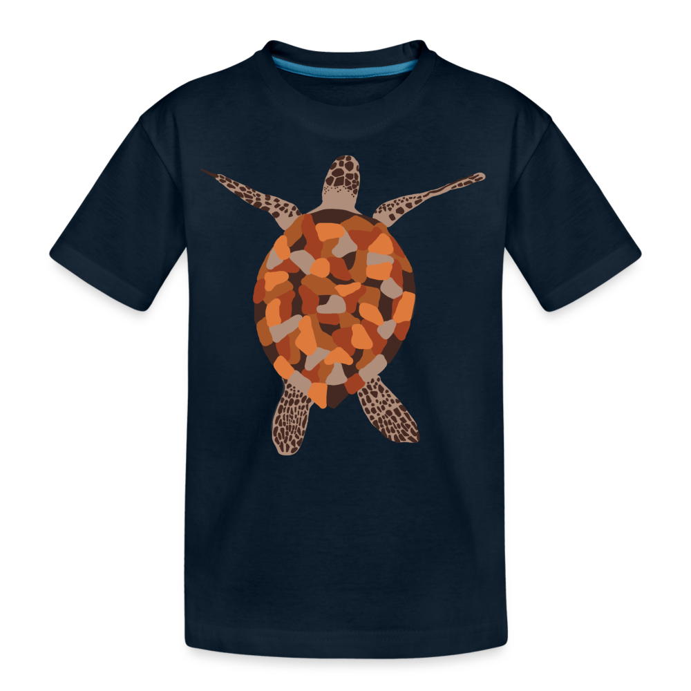 Turtle Kid’s Premium Organic T-Shirt - deep navy