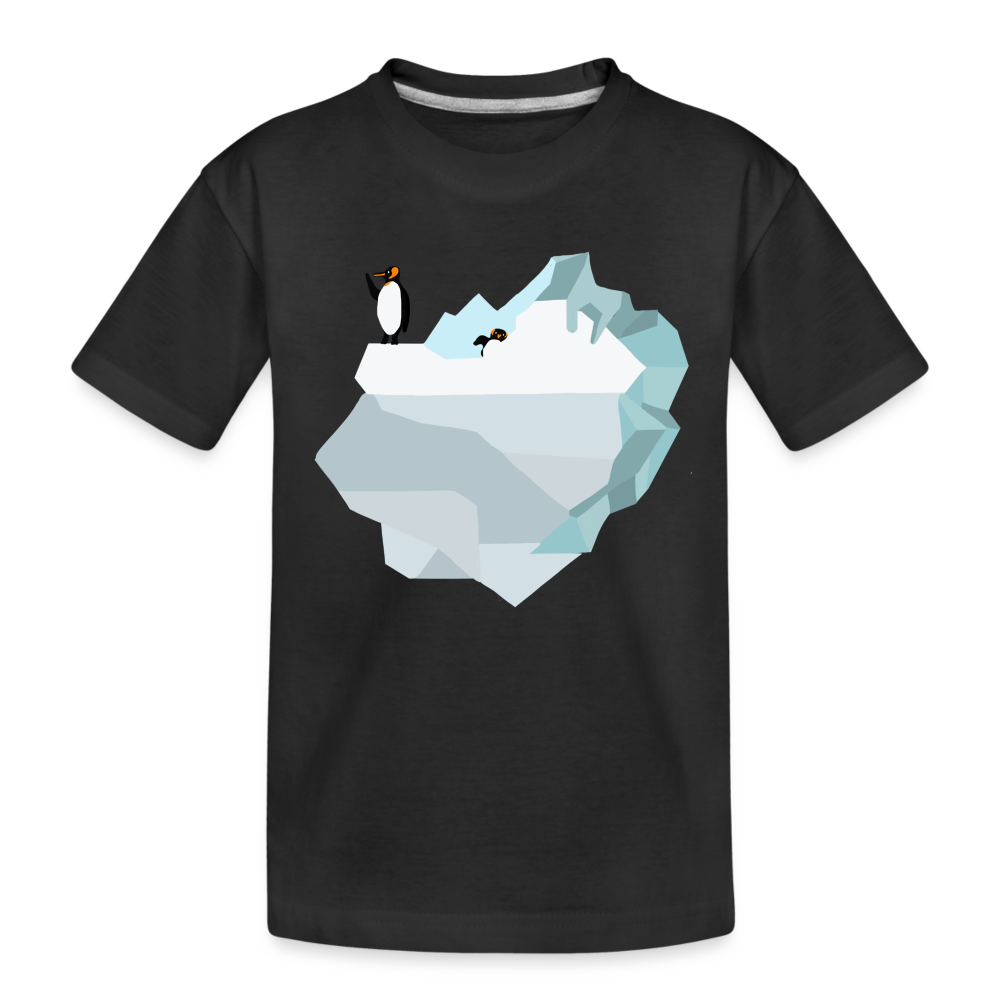 Penguin Iceberg Toddler Premium Organic T-Shirt - black