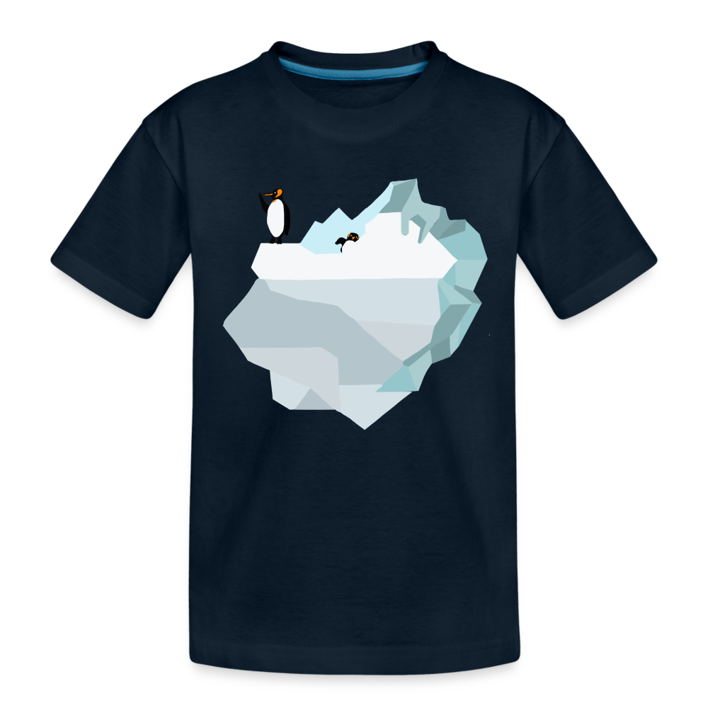 Penguin Iceberg Toddler Premium Organic T-Shirt - deep navy