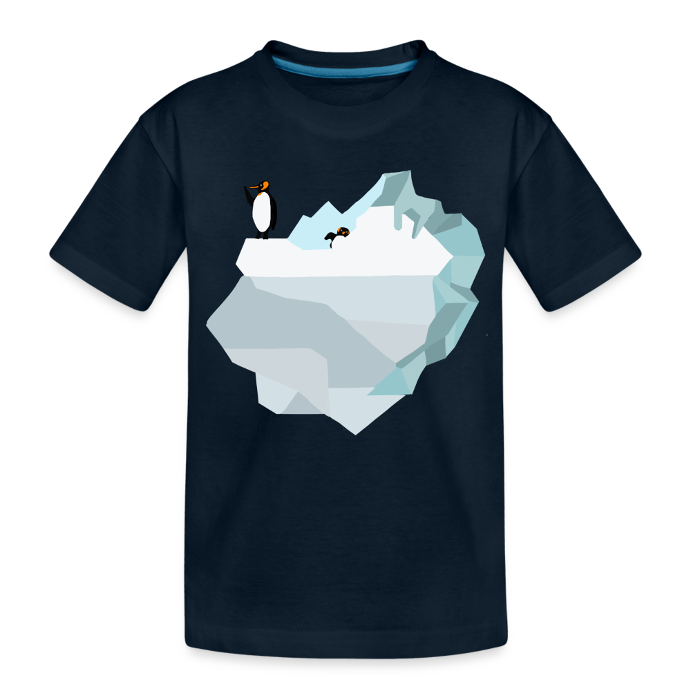 Penguin Iceberg Kid’s Premium Organic T-Shirt - deep navy
