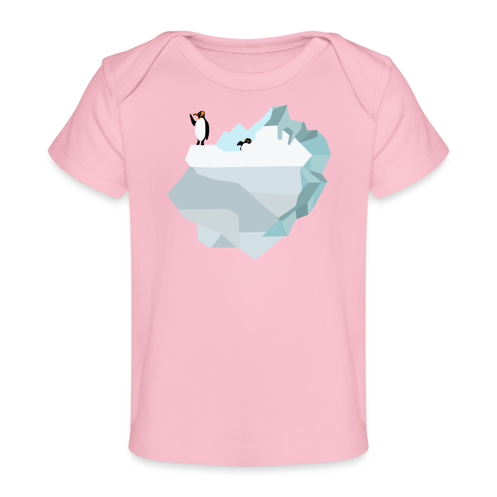Penguin Iceberg Organic Baby T-Shirt | Spreadshirt 1433 - light pink