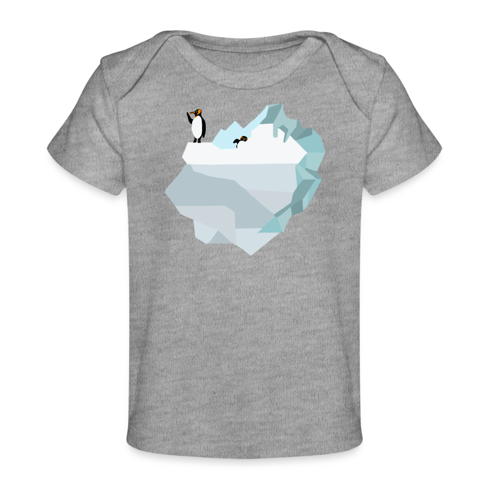 Penguin Iceberg Organic Baby T-Shirt | Spreadshirt 1433 - heather grey