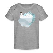 Penguin Iceberg Organic Baby T-Shirt | Spreadshirt 1433 - heather grey