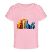 Wind Turbine Organic Baby T-Shirt | Spreadshirt 1433 - light pink