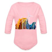 CPK Wind Organic Long Sleeve Baby Bodysuit - light pink