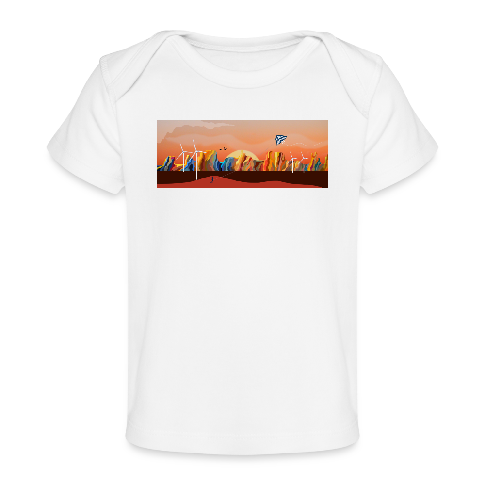 Wind Kite Organic Baby T-Shirt | Spreadshirt 1433 - white