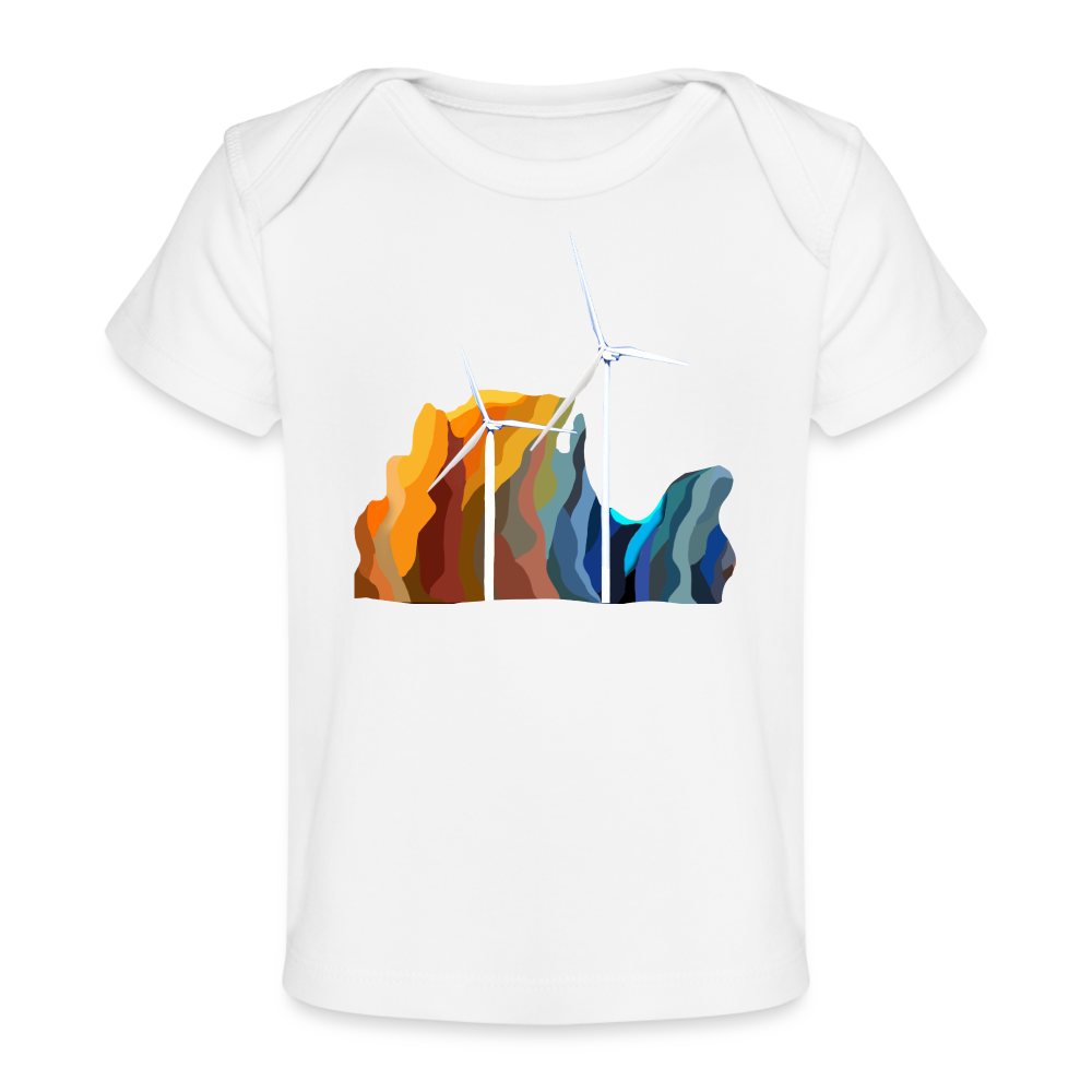 Wind Turbine Organic Baby T-Shirt | Spreadshirt 1433 - white