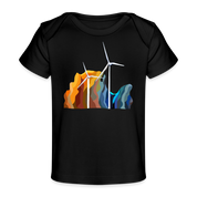 Wind Turbine Organic Baby T-Shirt | Spreadshirt 1433 - black