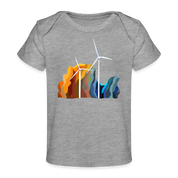 Wind Turbine Organic Baby T-Shirt | Spreadshirt 1433 - heather grey