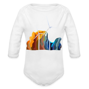 CPK Wind Organic Long Sleeve Baby Bodysuit - white