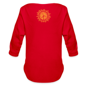 CPK Wind Organic Long Sleeve Baby Bodysuit - red