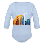 CPK Wind Organic Long Sleeve Baby Bodysuit - sky