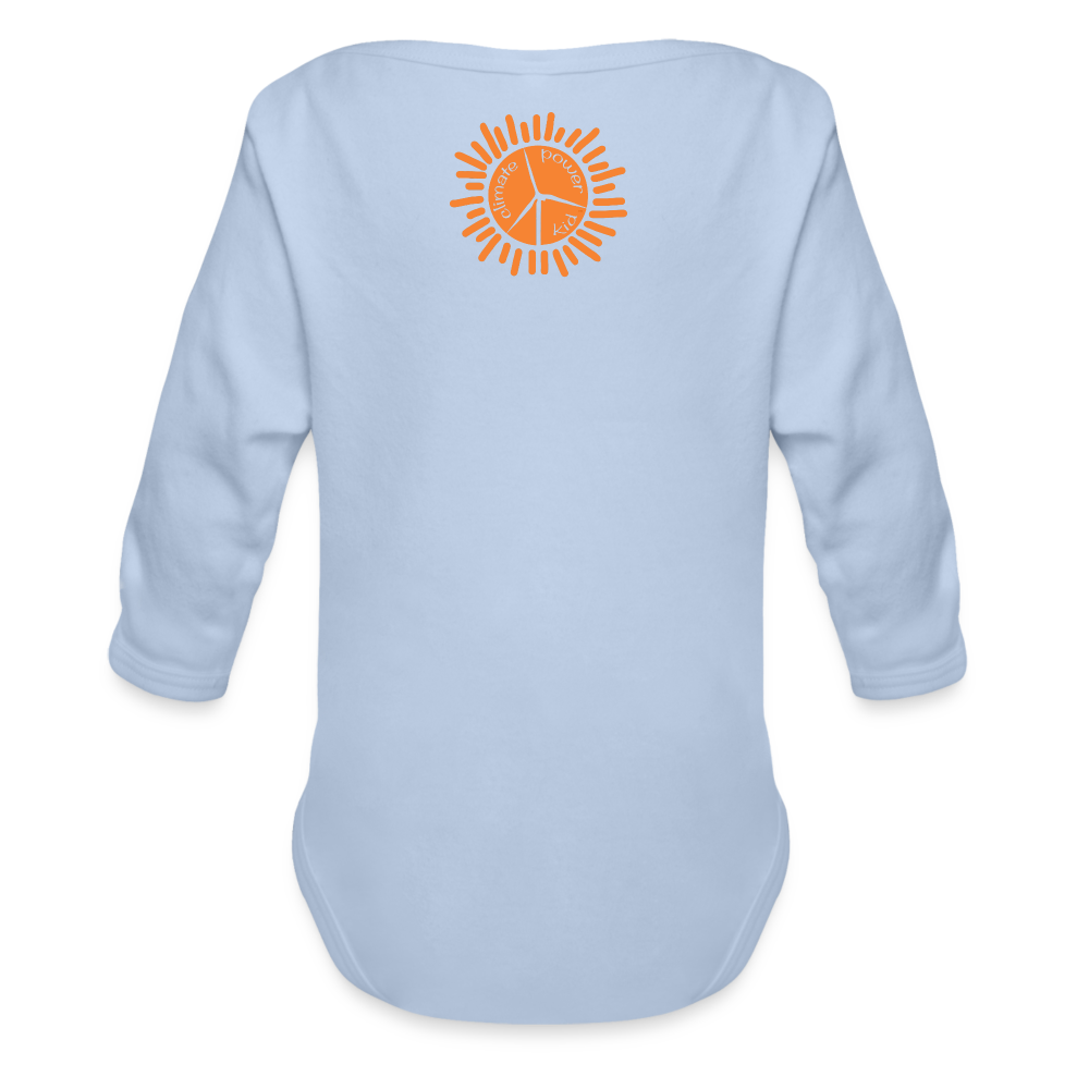 CPK Wind Organic Long Sleeve Baby Bodysuit - sky