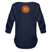 CPK Wind Organic Long Sleeve Baby Bodysuit - dark navy