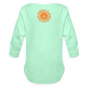 CPK Wind Organic Long Sleeve Baby Bodysuit - light mint