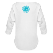 CPK Rhino Organic Long Sleeve Baby Bodysuit - white