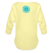 CPK Rhino Organic Long Sleeve Baby Bodysuit - washed yellow