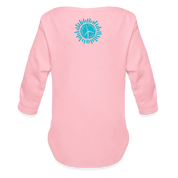 CPK Rhino Organic Long Sleeve Baby Bodysuit - light pink
